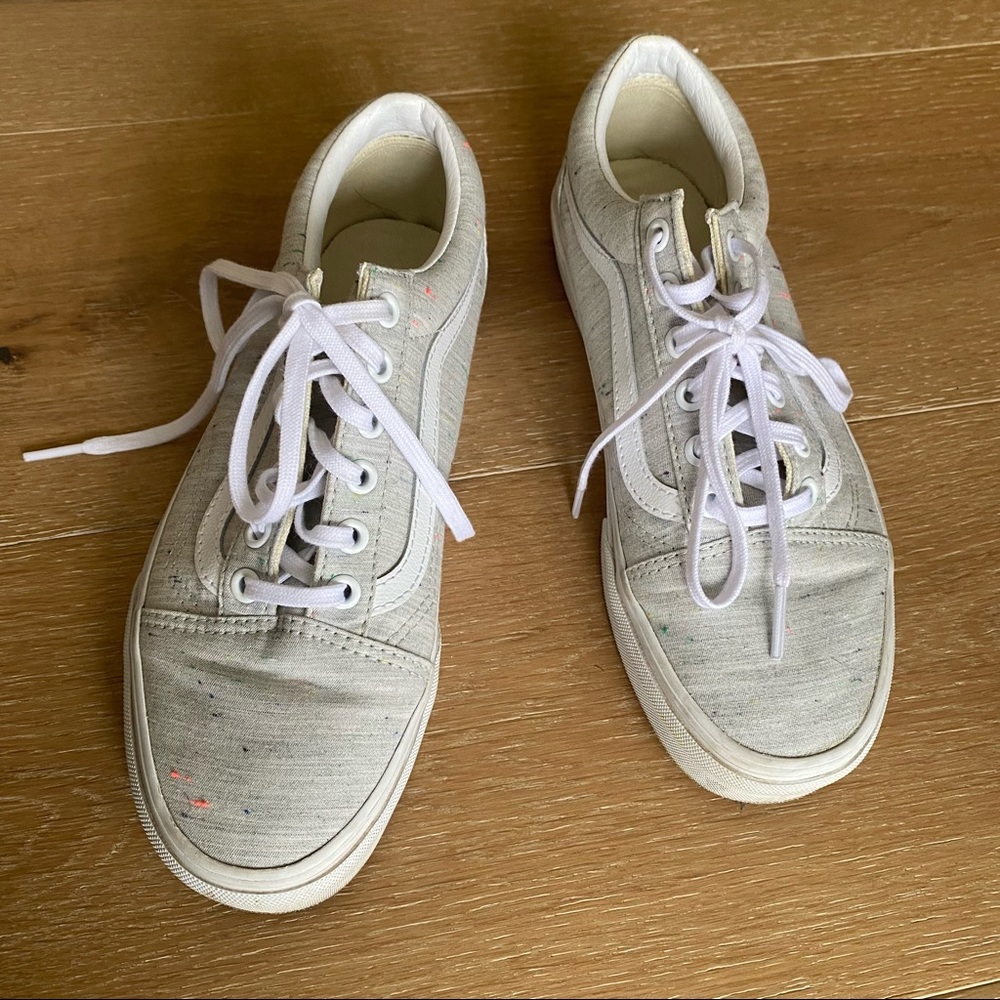 Vans Old Skool Grey Speckled Sneakers Size 7.5